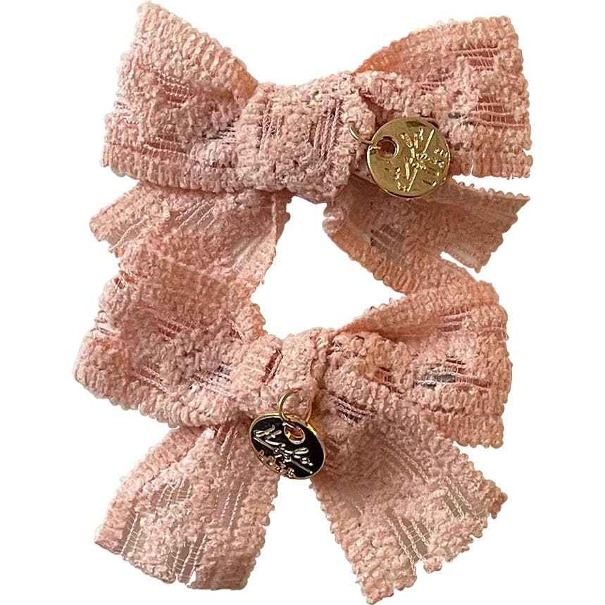 Isla Lace Knit Bow Double Clip