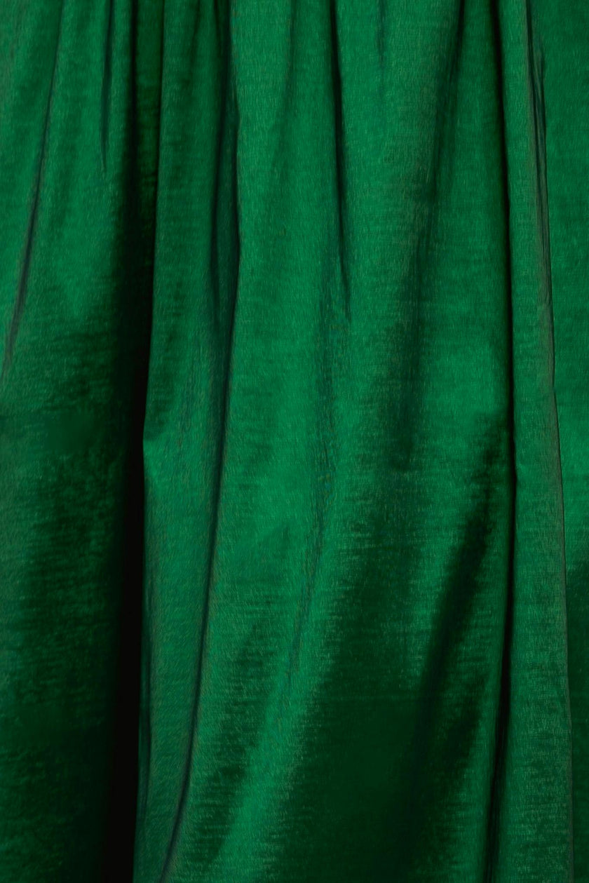 Cassie Dress in Green Taffeta