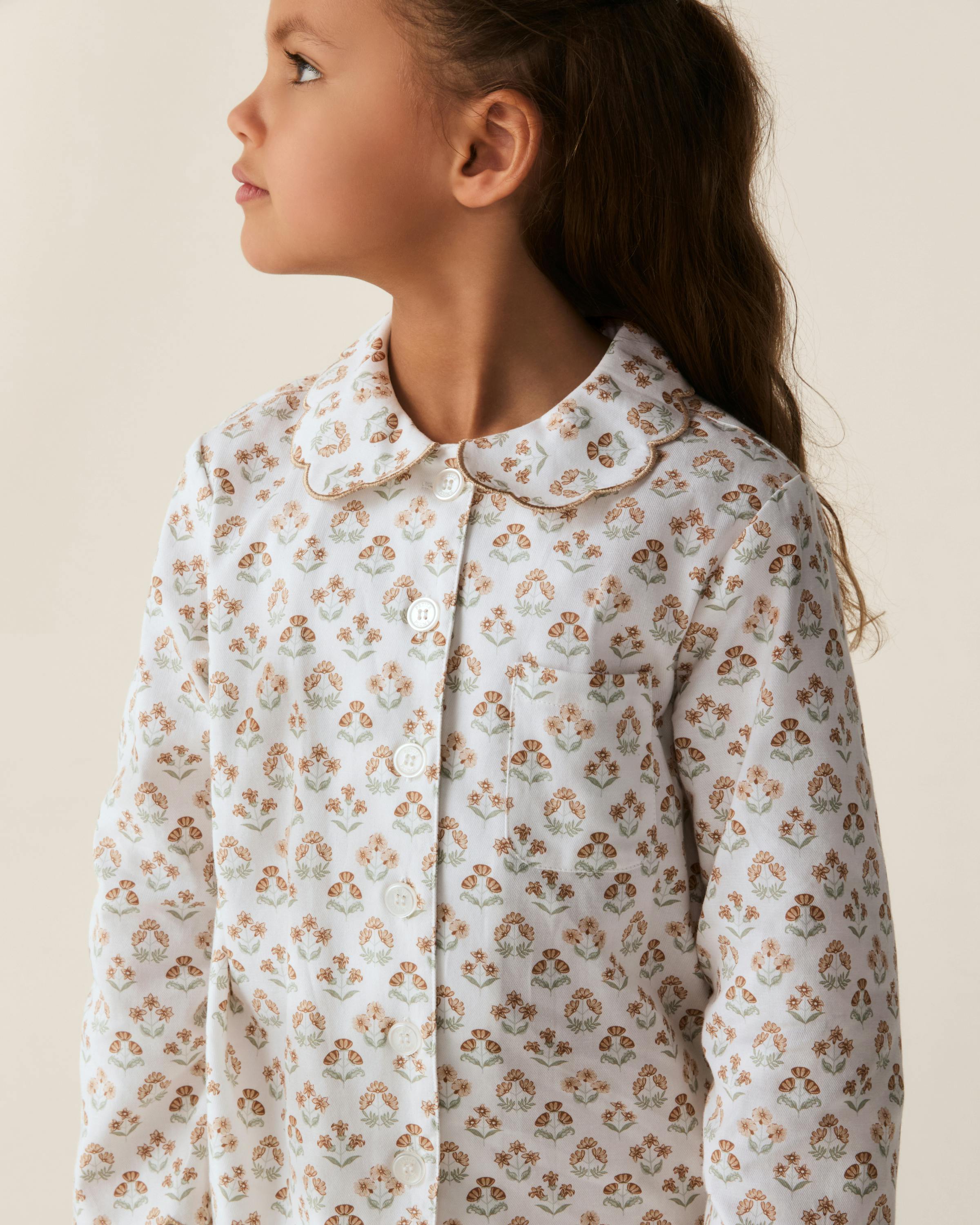 Kid's Twill Colette Pajama Set in Estate Garden
