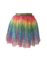 Rainbow Sequin Short Skirt