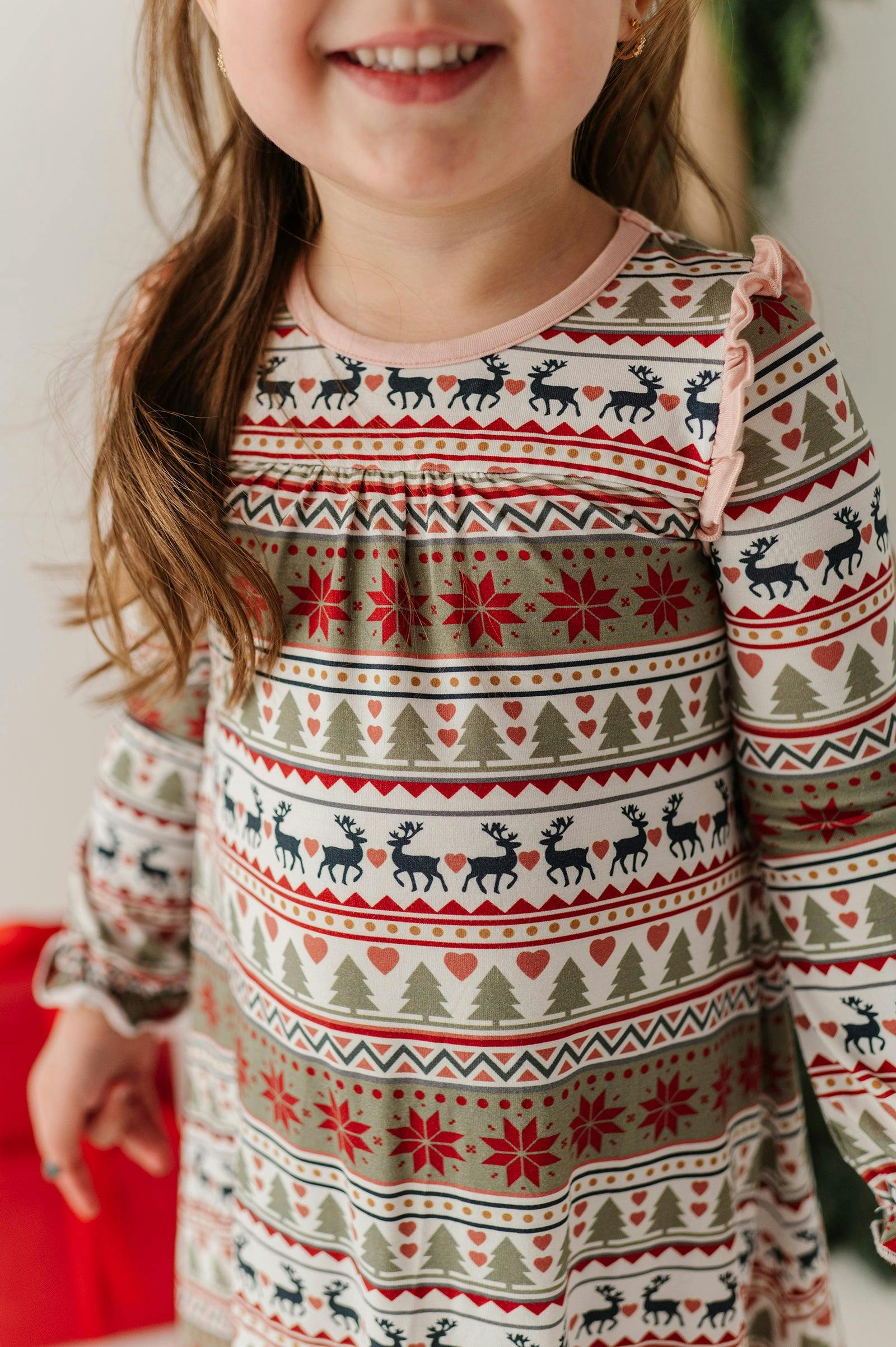 Girls Night Gown in Fair Isle