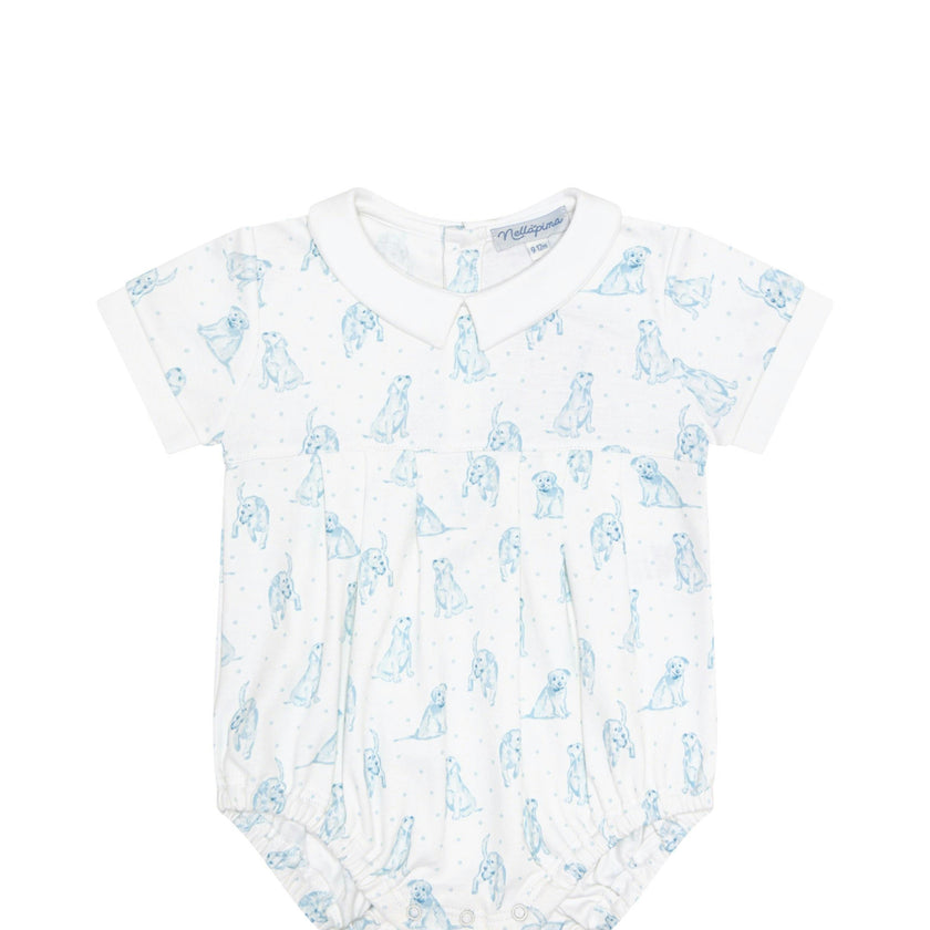 Blue Puppy Love Print Bubble