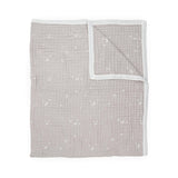 Organic Cotton Muslin Quilted Throw - Moon Dust