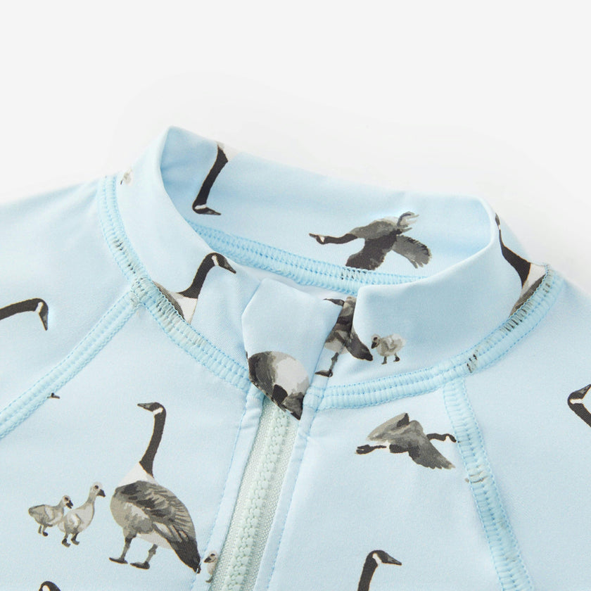 Goose Zipper Shortall Swimsuit