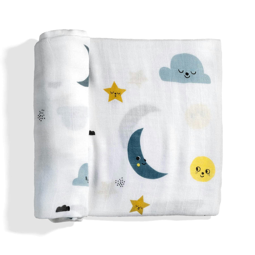 Moon and Stars Bamboo Swaddle