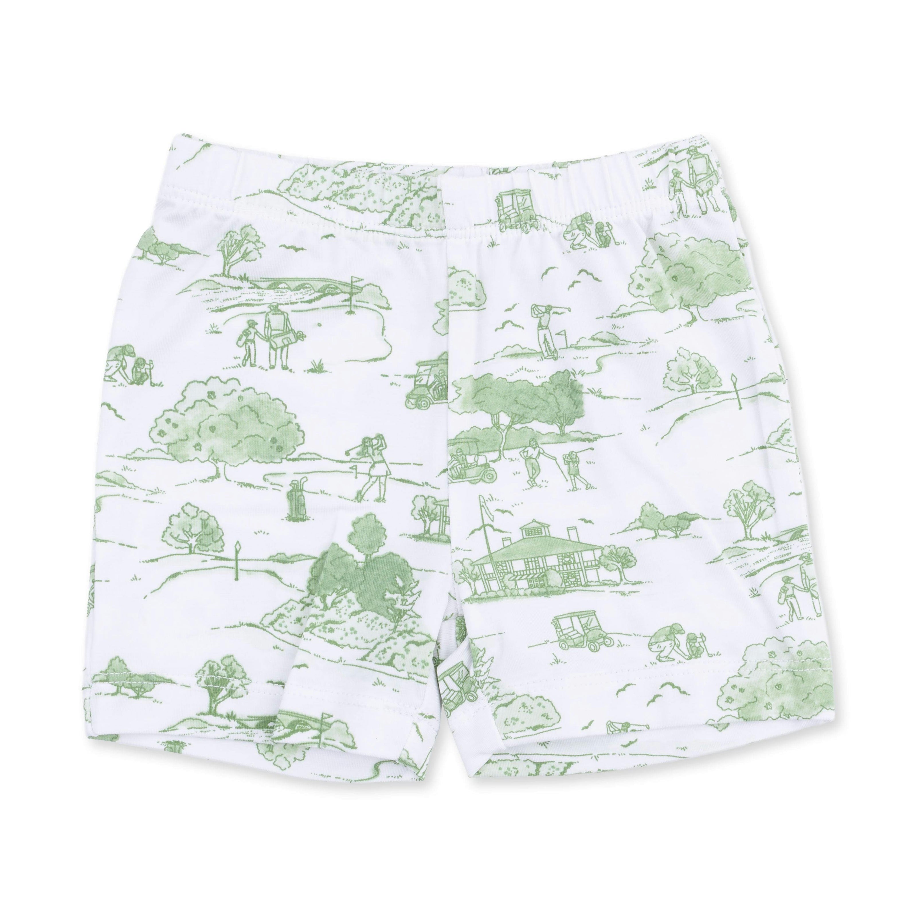 Golf Toile Green - Loungewear Short Set