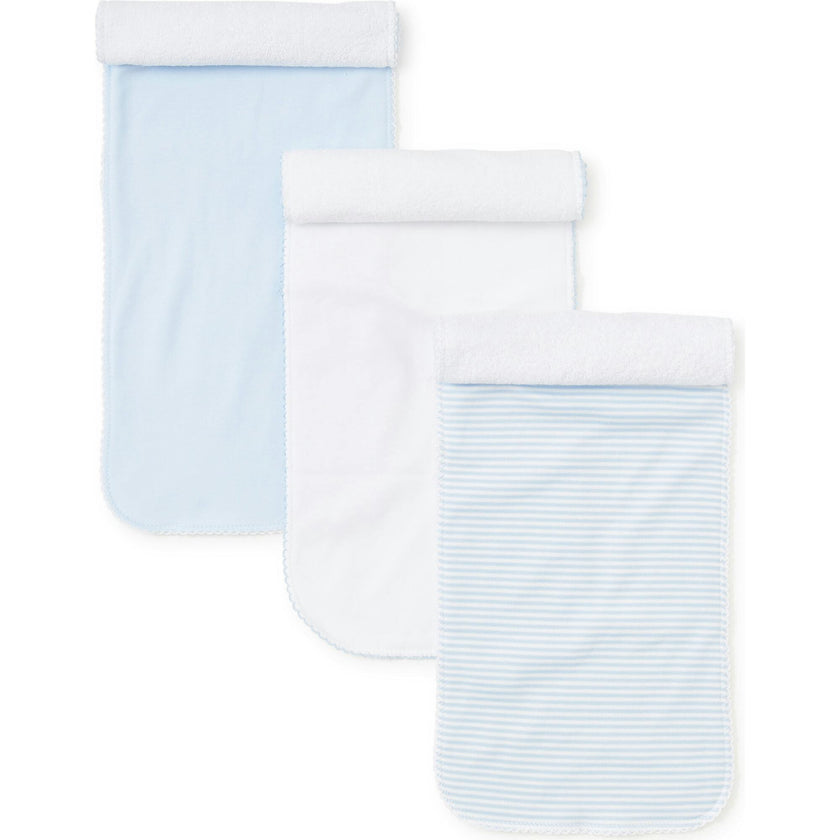 3pc Striped Burp Cloth Set
