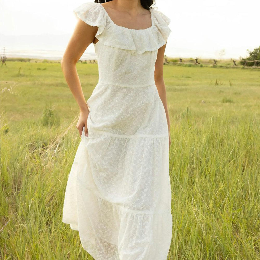 Alaina Dress in Ivory