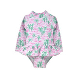 UPF 50+ Alissa Infant Ruffle Rash Guard Swimsuit