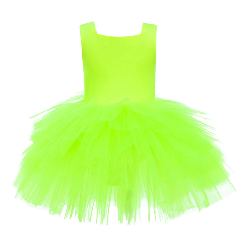 Mimi Tutu Yellow Neon Solid Tutu Dress