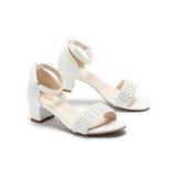 White Callista Pearl Sandals