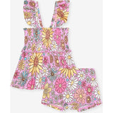 Presley Pink Smocked Babydoll Bummie Set
