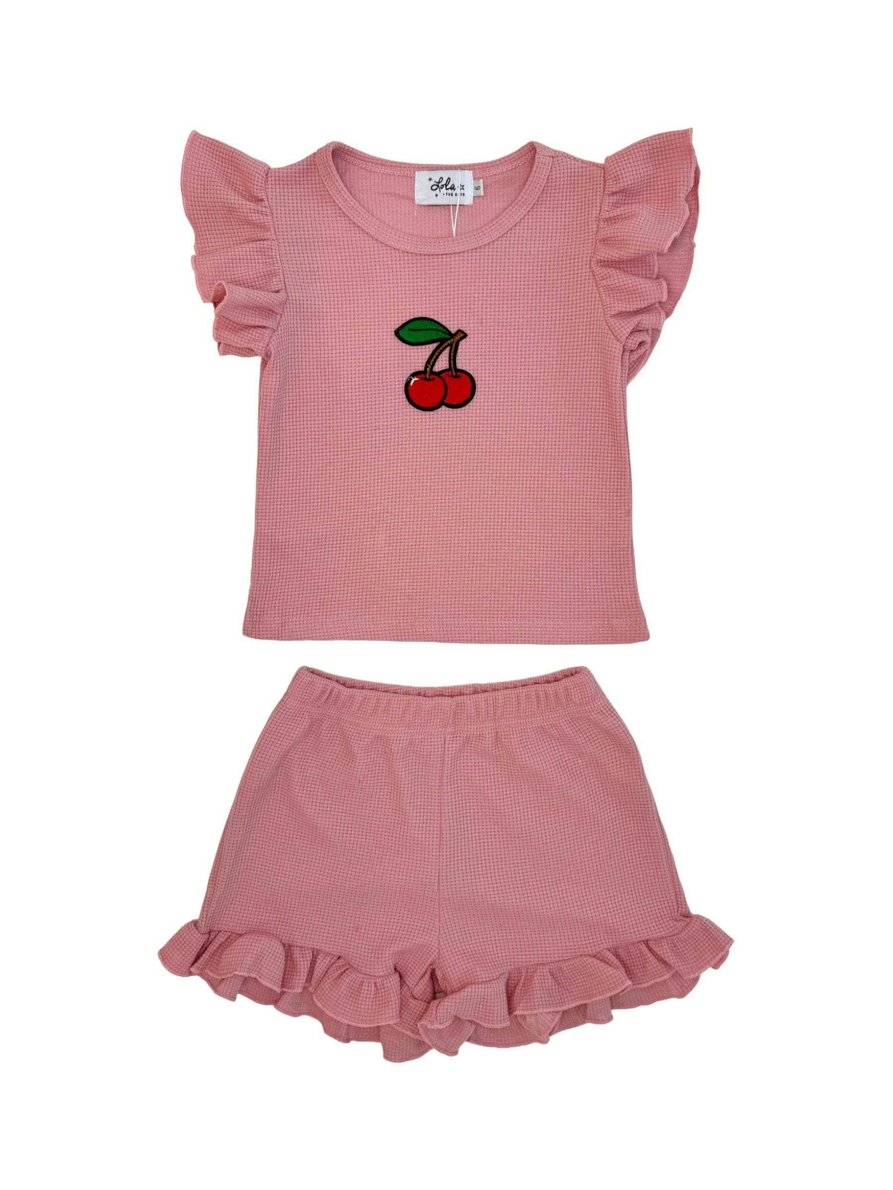 Ruffle Cherry Short Set