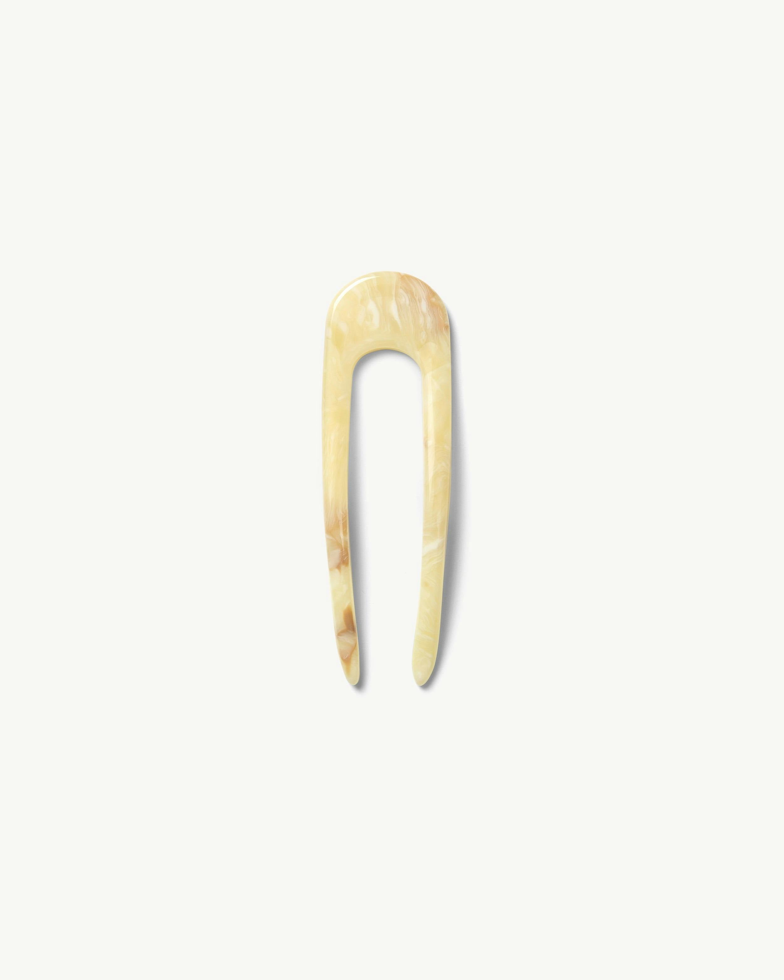 Mini French Hair Pin in Crème