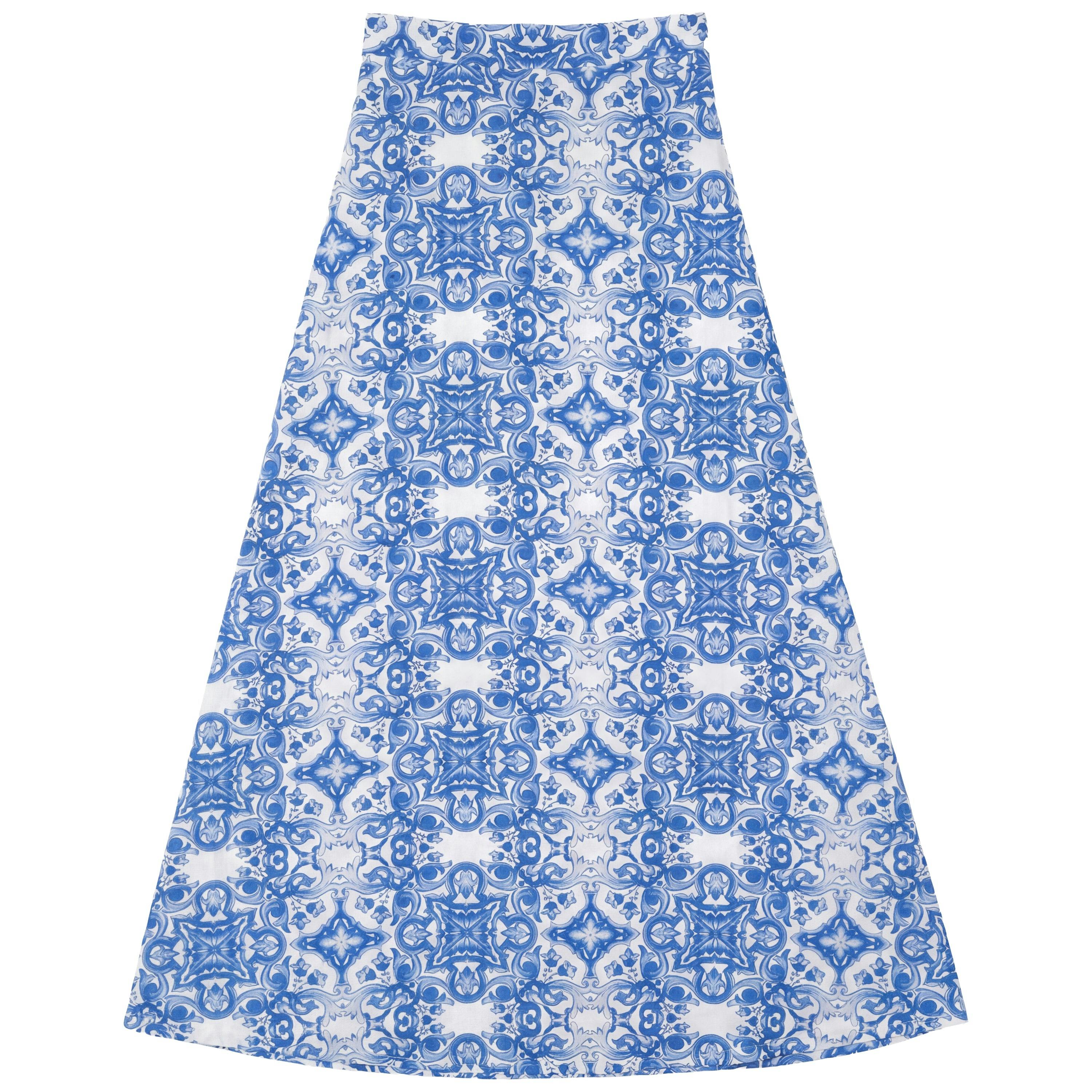 Printed Midi Skirt