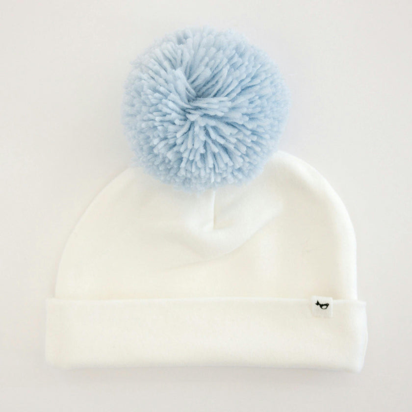 Sky Blue Pom Hat