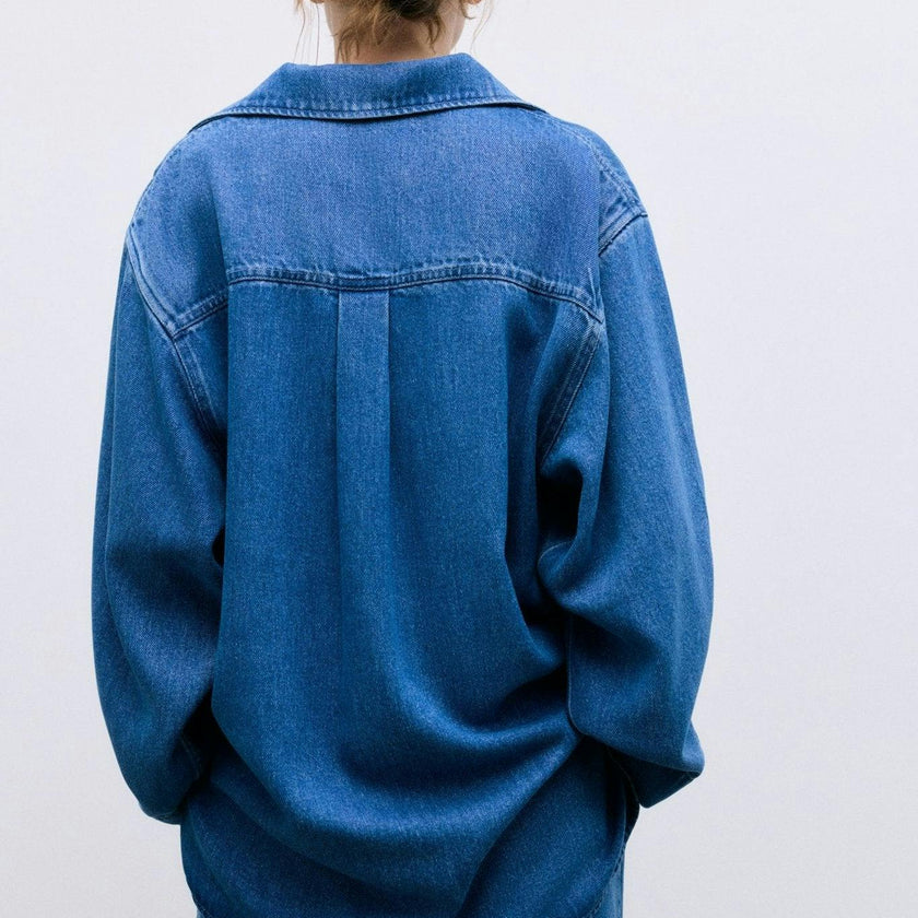 TNS Tencel Woman Shirt Mid Denim