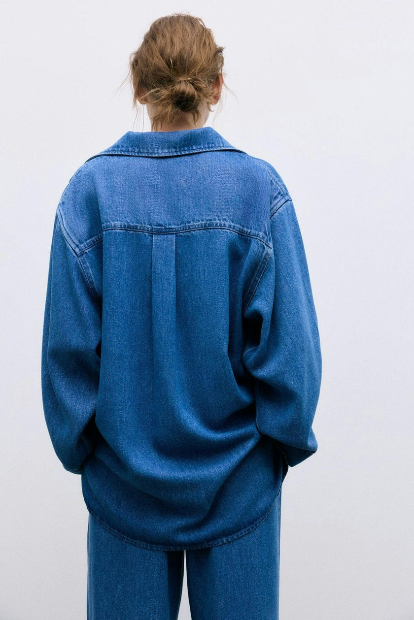 TNS Tencel Woman Shirt Mid Denim