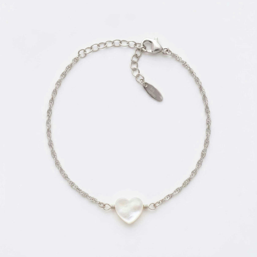 Mother of Pearl Heart Bracelet