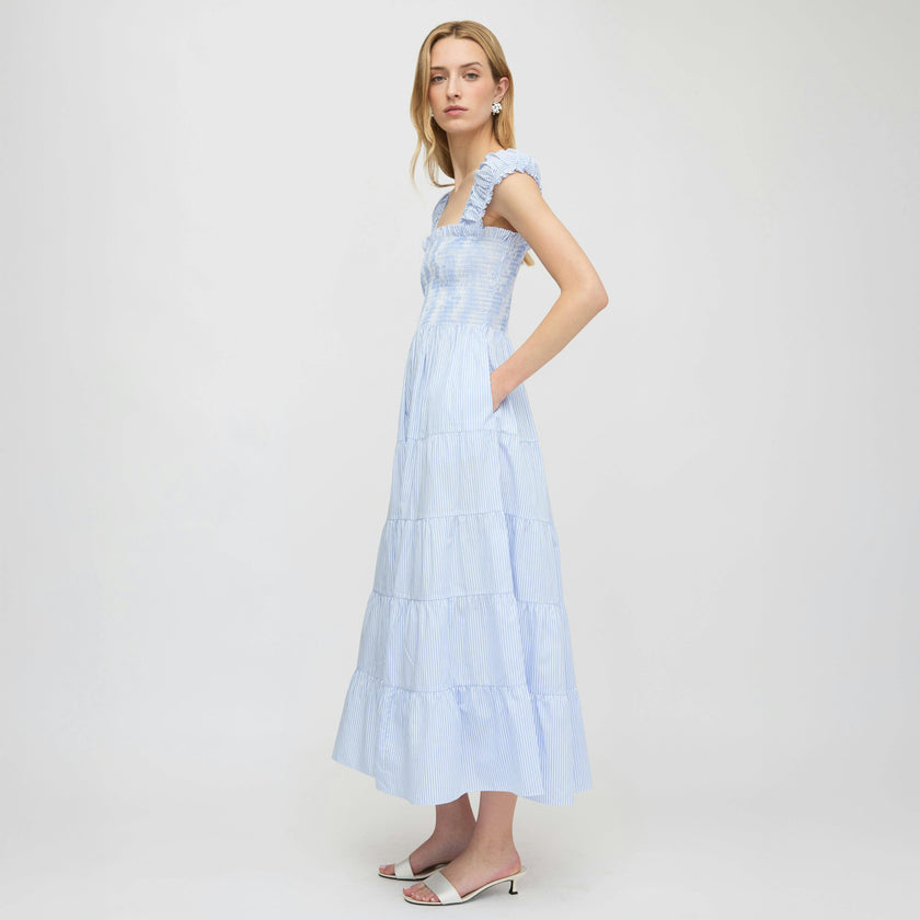 The Stella Nap Dress - Blue/White Stripe