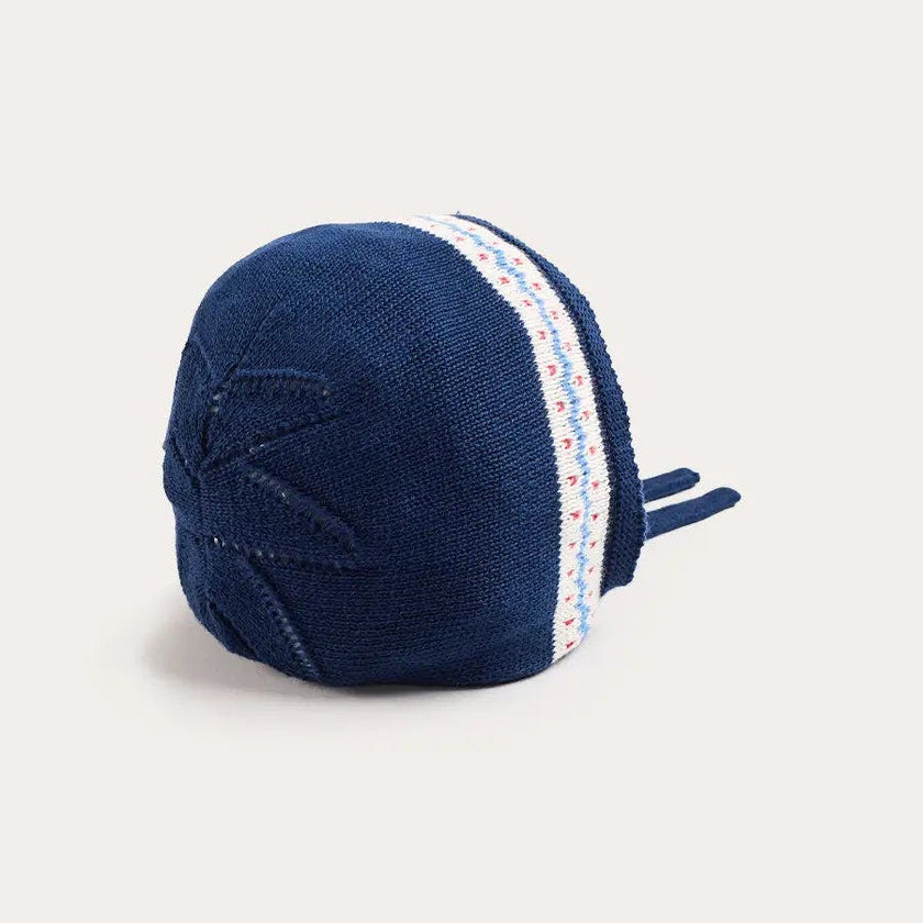 Fair Isle Bonnet in Navy (S-L)