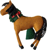 Hand Felted Wool Horse Wreath Christmas Tree Topper