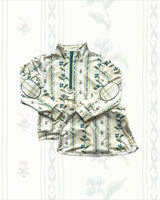 Kitt Set in French Stripe & Window Pane | Classic Athletic Skort Set with Quarter Zip Top