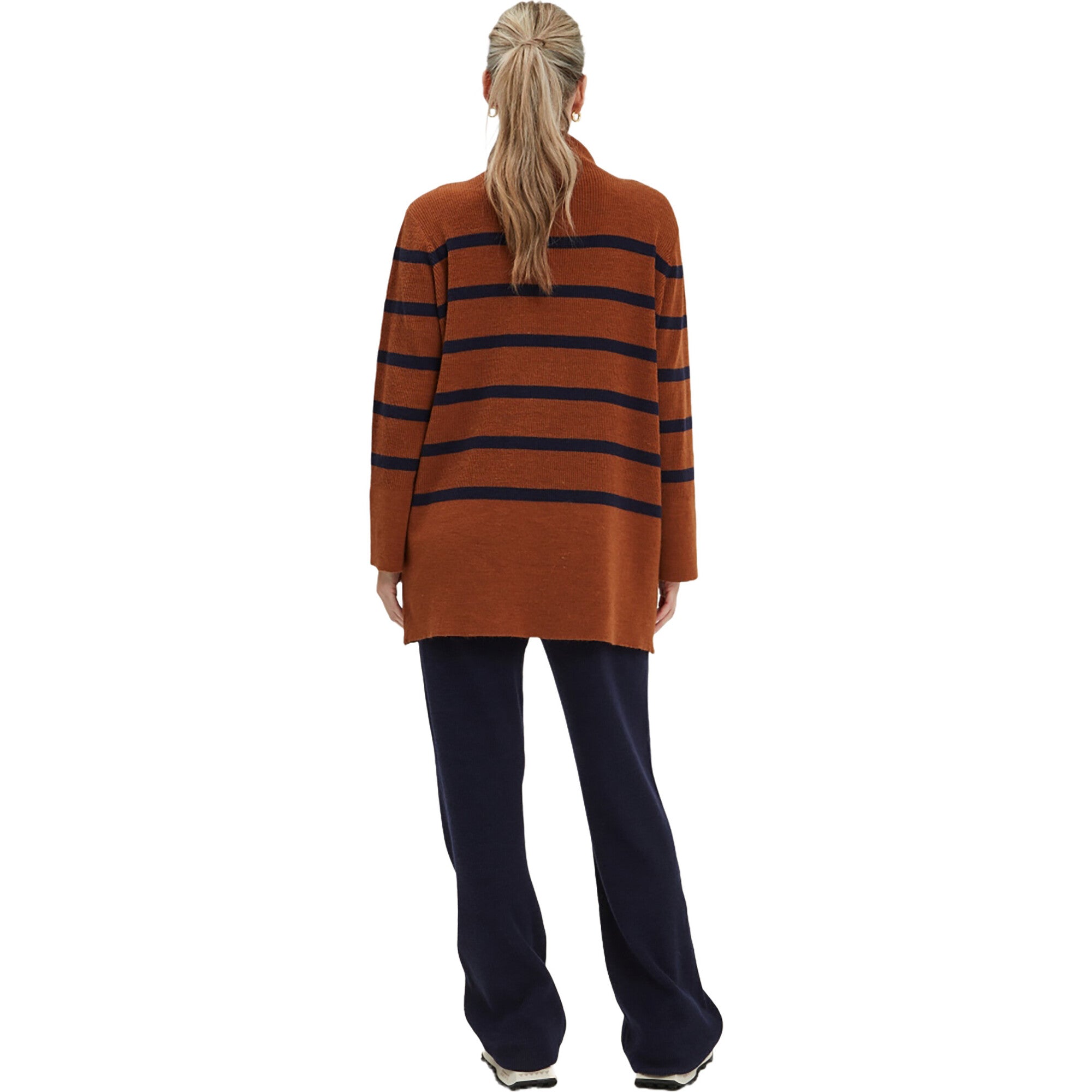 Sarabeth Neck Long Sleeve Maternity Sweater