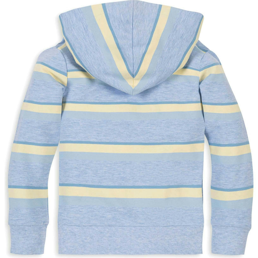 Organic French Terry Henley Hoodie, Blue