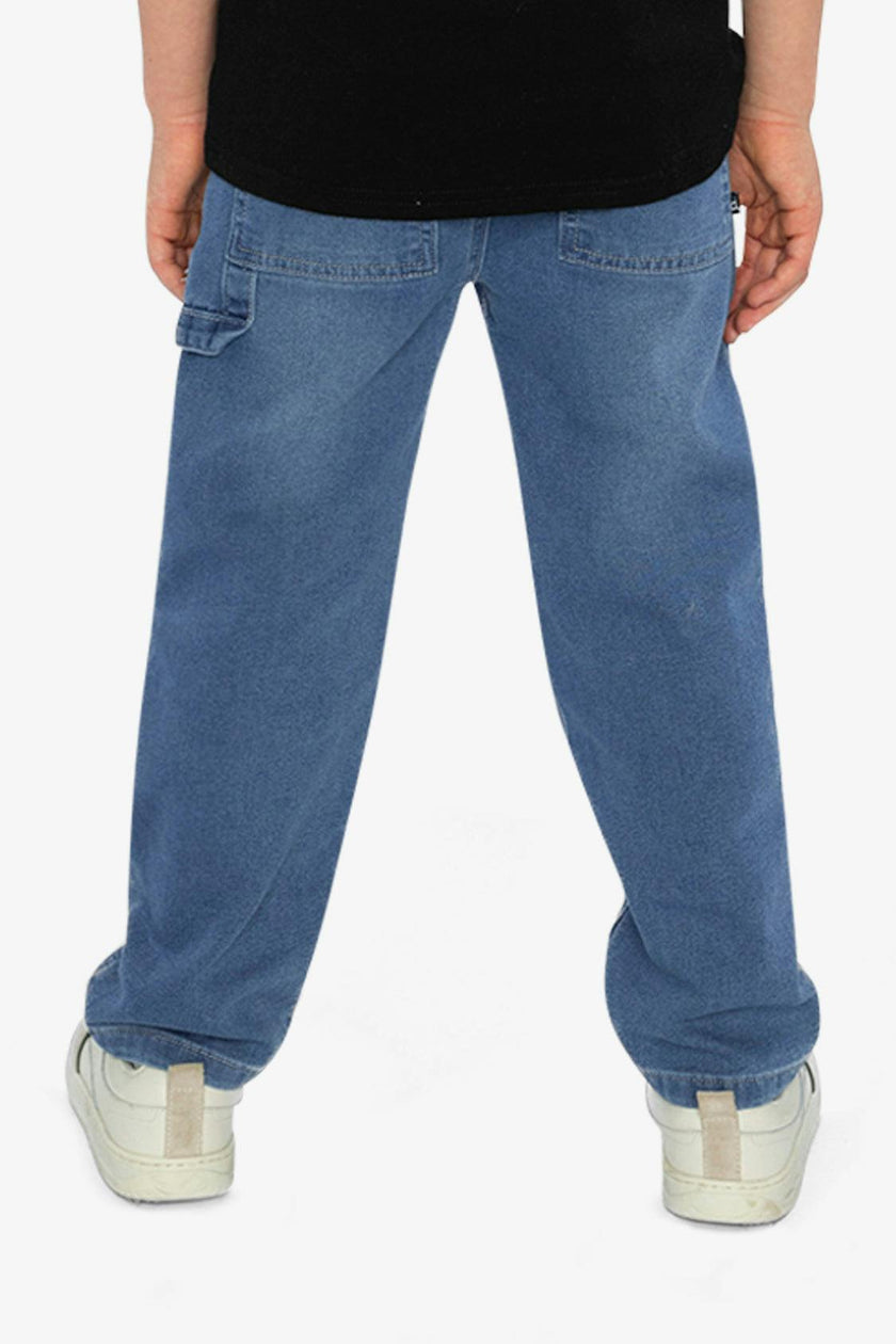 French Terry Denim Pants Light Blue
