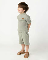 Jarne T-shirt | Bear | Dusty Green