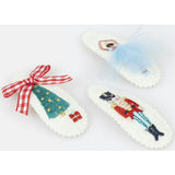 Embroidered Nutcracker Hair Clips