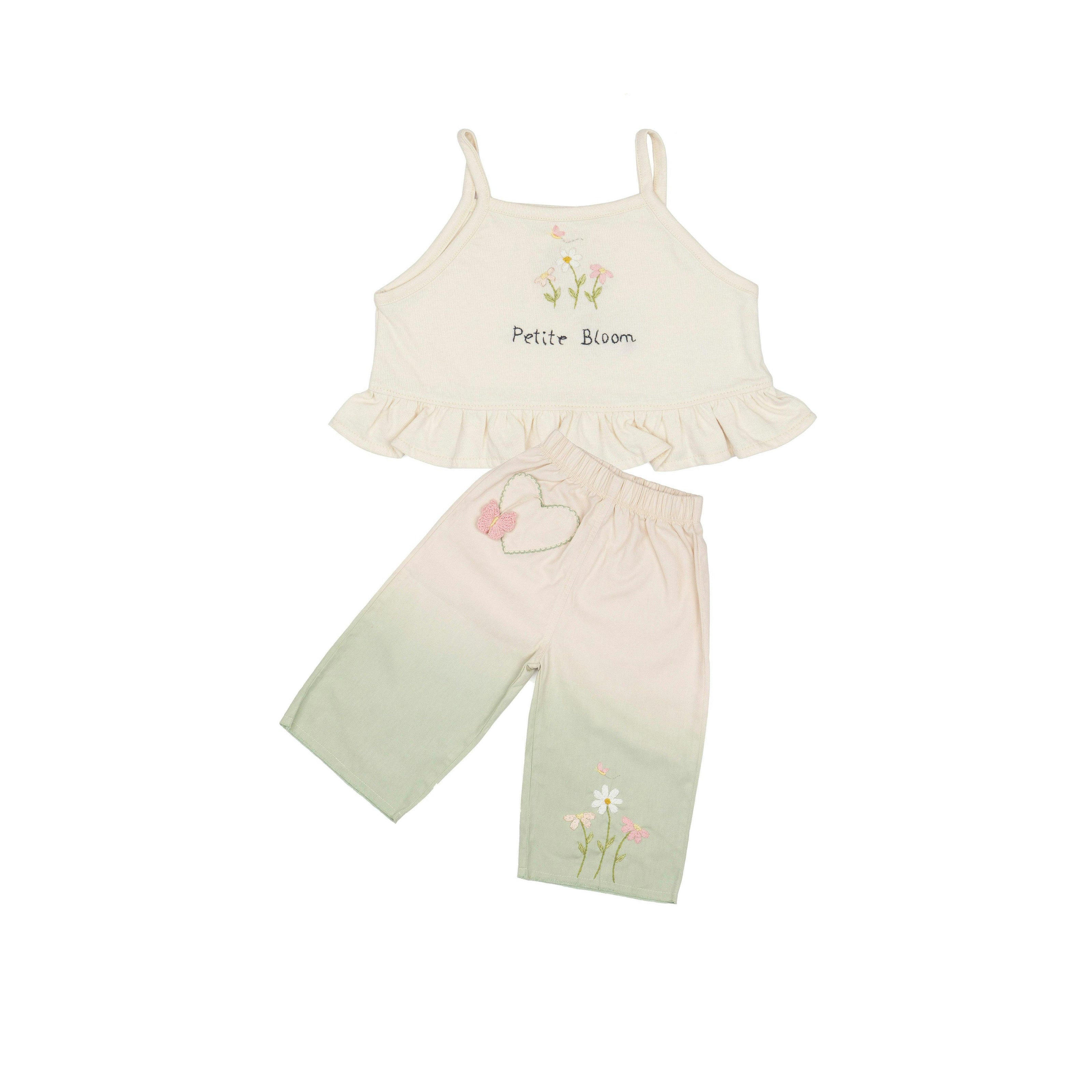 Wide-Leg Pant Set in Petite Bloom