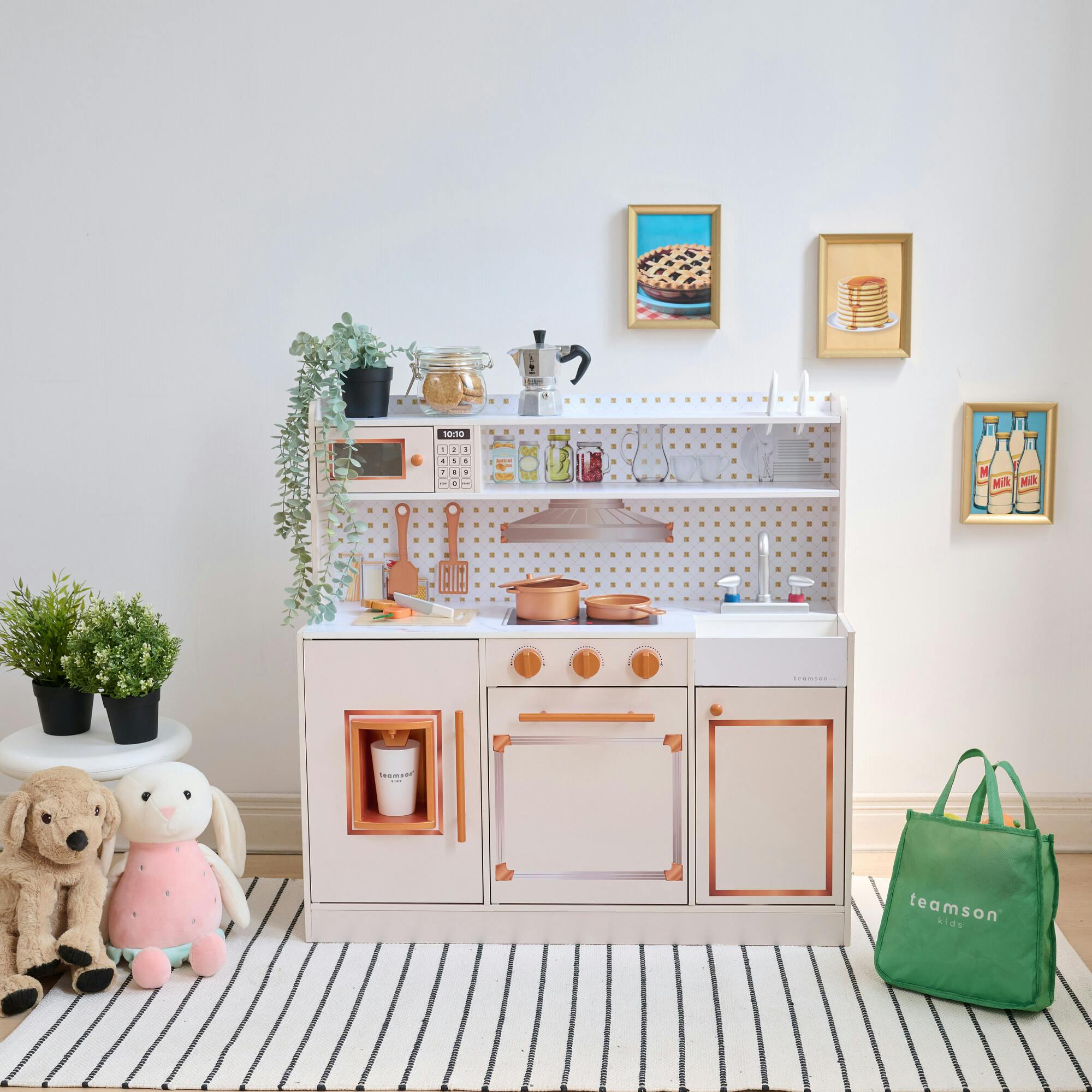 Teamson Kids Little Chef St. Louis Wooden Play Kitchen With 15 Accessories
