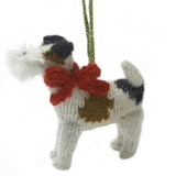 Fox Terrier Hand Knit Christmas Ornament Arcadia Home