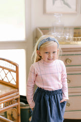 Evelyn Turtleneck in Samantha Tartan Bubblegum