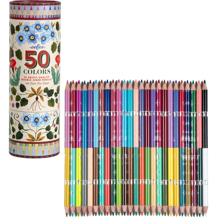 Piece&Love: Double-Sided Colored Pencils - Flora's - 25pc Set