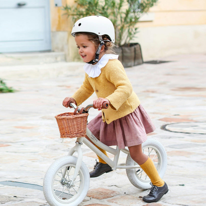 Bicycle BALANCE BIKE Ivory White + Helmet