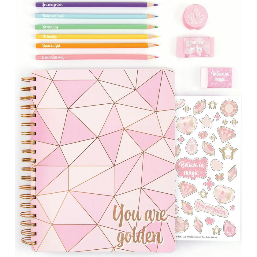 3C4G: Pink & Gold All-In-1 Sketching Set