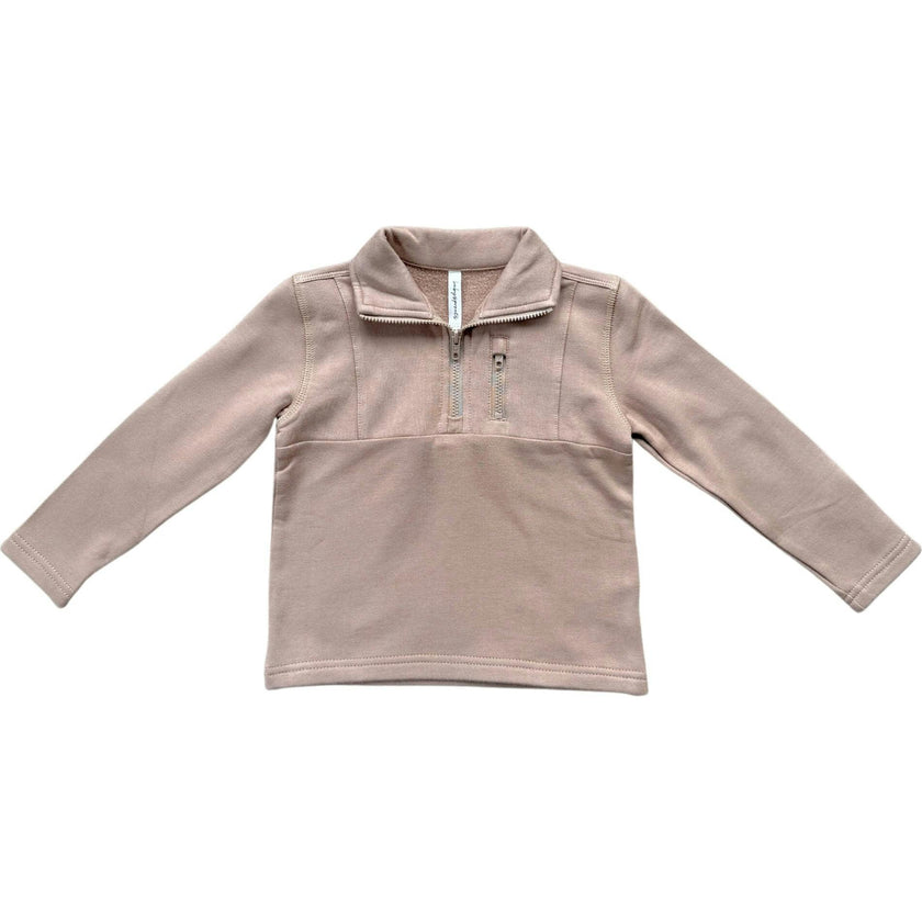 Boy's 3/4 Fleece Zip Sweatshirt