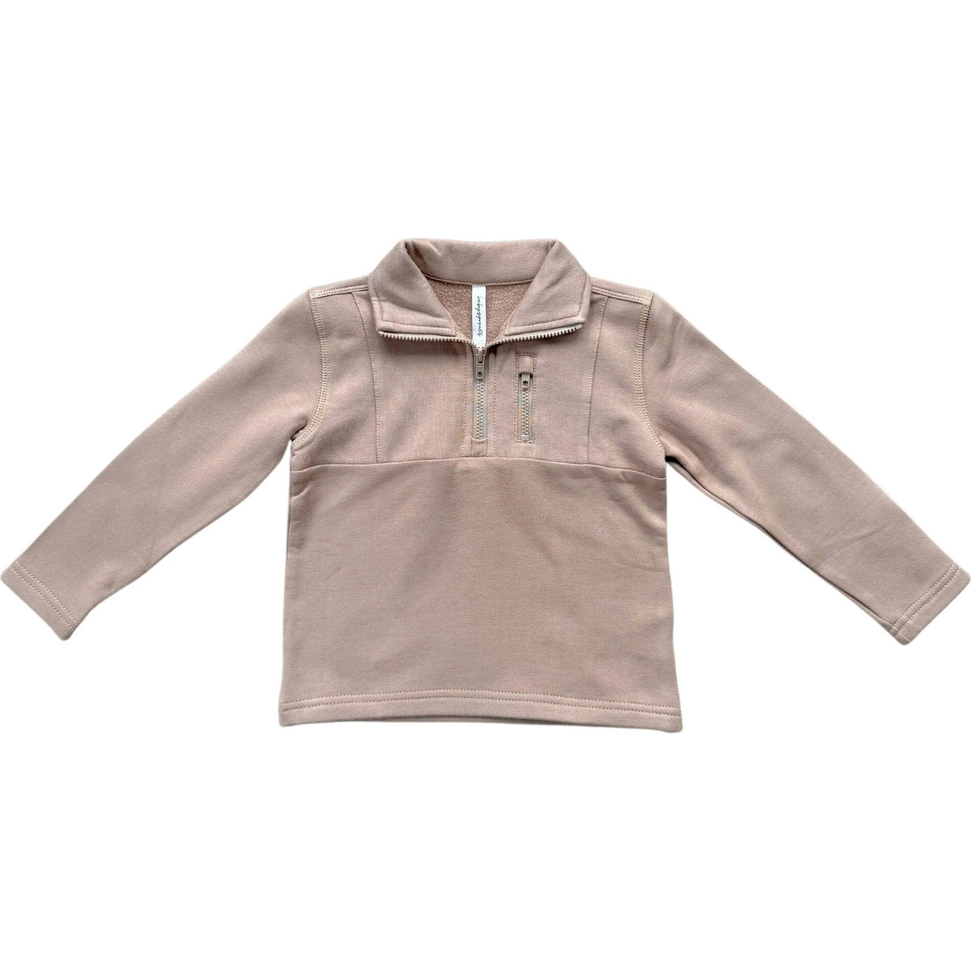 Boy's 3/4 Fleece Zip Sweatshirt