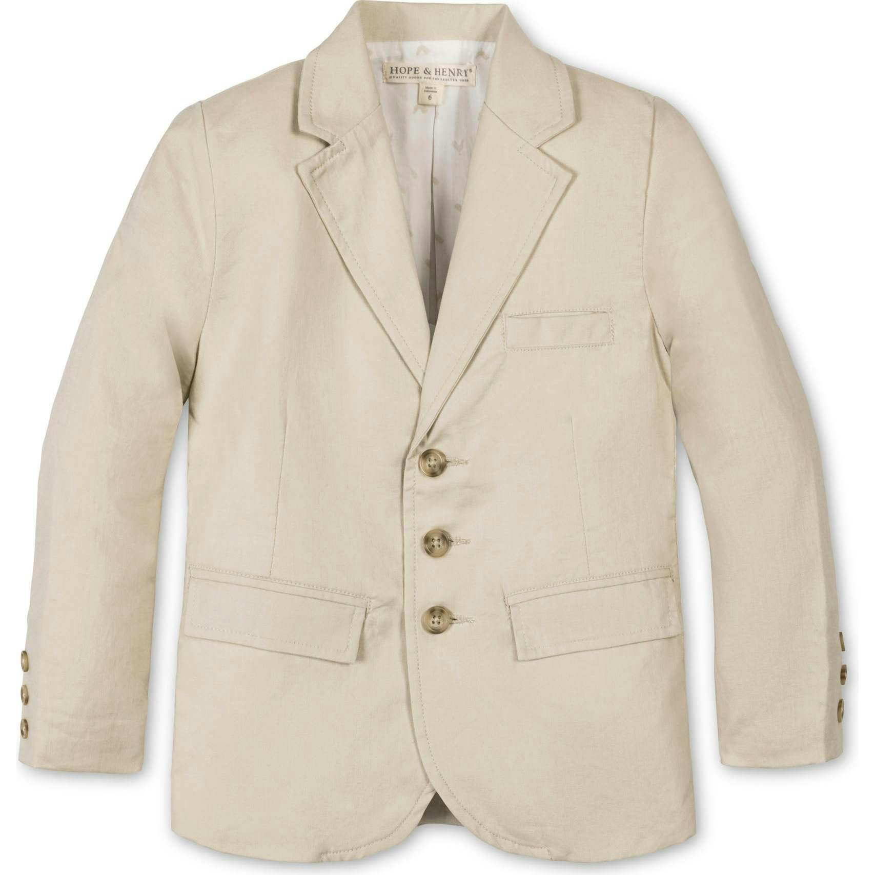 Linen Suit Jacket, Brown