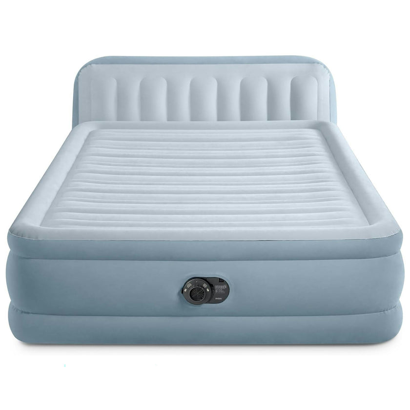 Dura-Beam: Deluxe Ultra Plush Headboard: Queen - Airbed - Blue