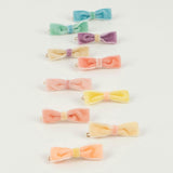 Pastel Velvet Mini Bow Clips
