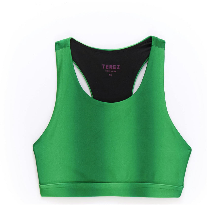 Girls Sports Bra in Green Ombre