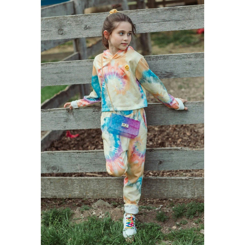 Be Happy Tie Dye Jogger Set
