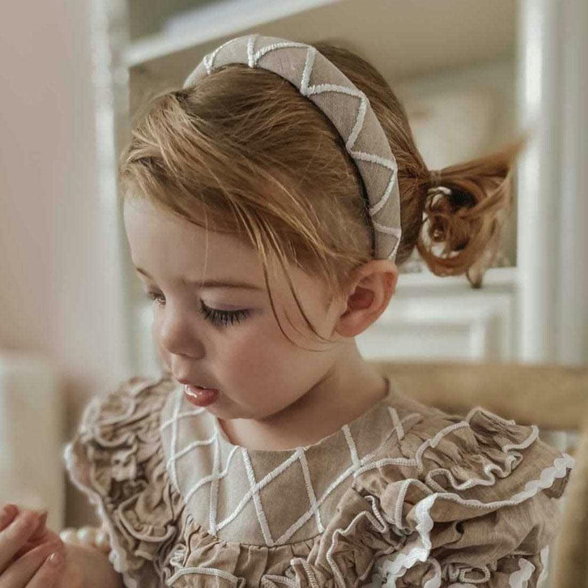 Ashlyn Linen and Lace Headband