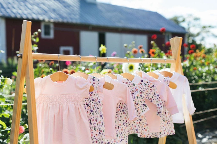 Clementine Peach Floral Smocked Dress