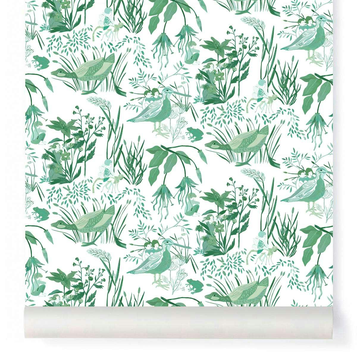 Papier peint LUCIOLES coloris Vert