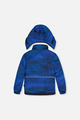 Two Piece Play Snowsuit Navy Blue and Orange with Orange Pants